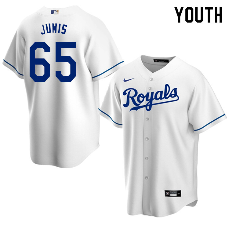 Nike Youth #65 Jakob Junis Kansas City Royals Baseball Jerseys Sale-White